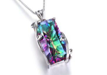 mystic topaz necklace